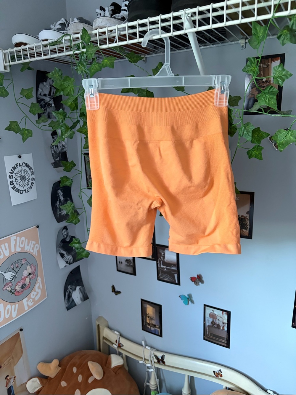 Aurola Orange Biker Shorts